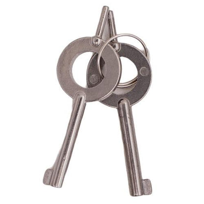 Teal Hinged Solid Steel Handcuffs - AnyTime Blades