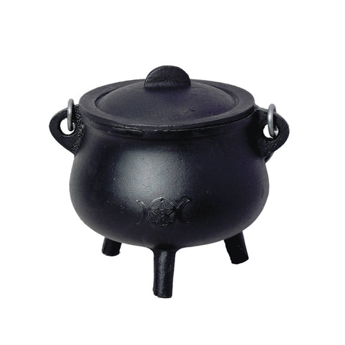 Triple Moon Cast Iron Cauldron (6 in.)