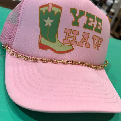 Twisted Links Trucker Hat Chain Gold