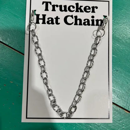 Twisted Links Trucker Hat Chain Silver