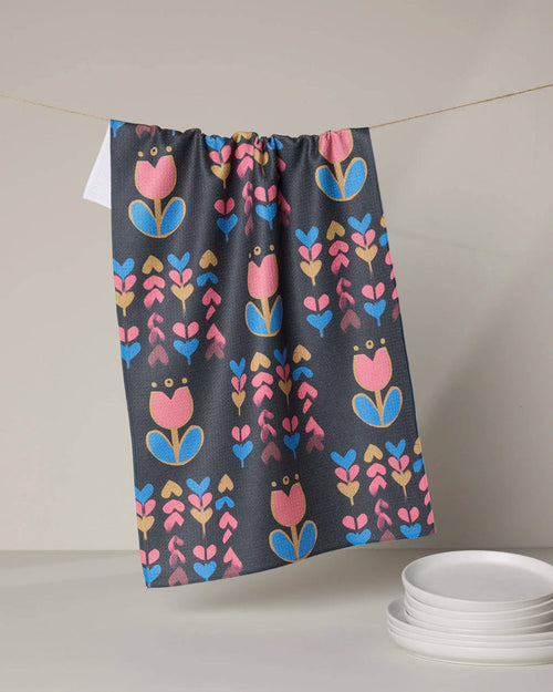 Tulip Patch Tea Towel