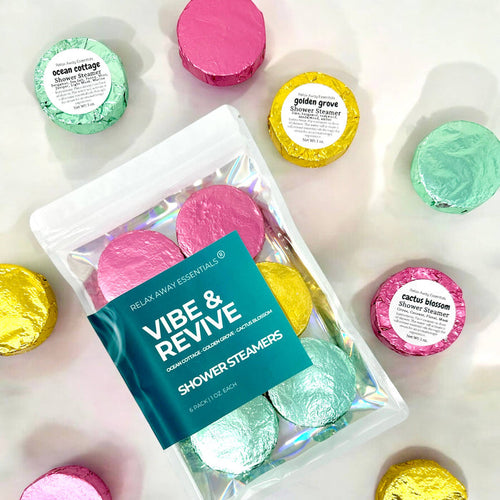 Vibe and Revive Shower Steamers 6 Pack - Made in USA
