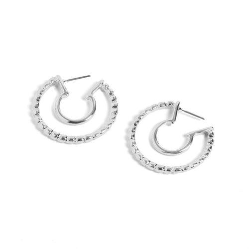 Whispers Silver Cool Hoop Earrings