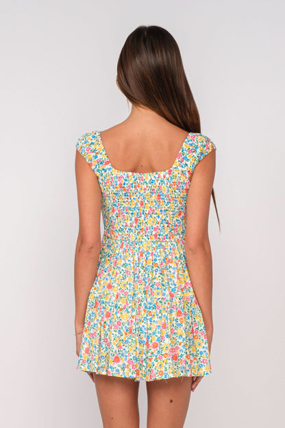 Lily White Floral Mini Dress