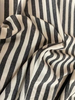 White & Grey Stripped Cotton Jersey