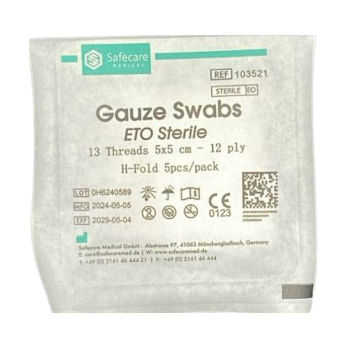 Wolaid Sterile Gauze Swab, 5x5cm, 100 Pieces