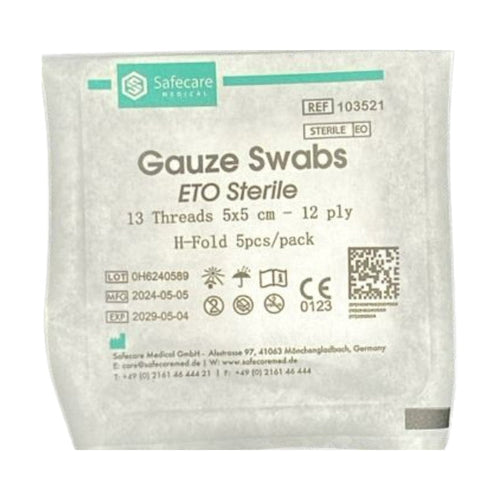 Wolaid Sterile Gauze Swab, 5x5cm, 100 Pieces