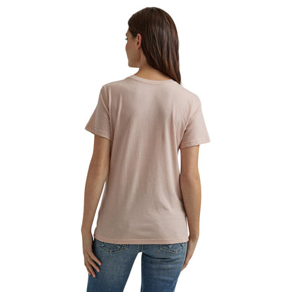 Women's Wrangler Nostalgia Logo Reg Fit Tee- Peach